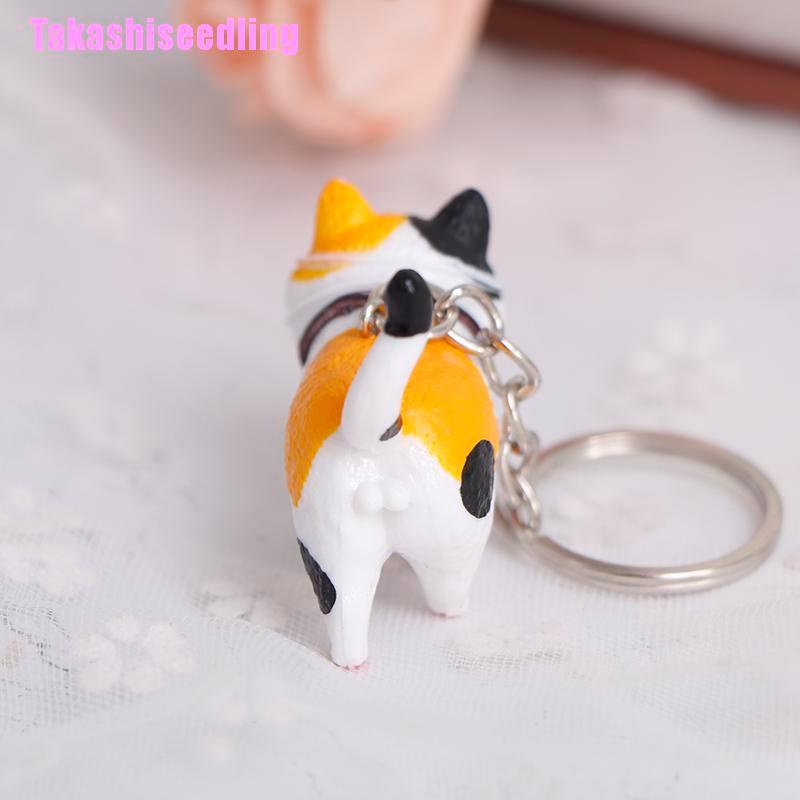 Móc khóa hình chú mèo béo dễ thương dùng trang trí