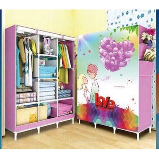 tủ vải quần áo 3d 3 buồng