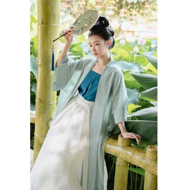 chân váy tennischân váy dài☃♟◙Bộ ba món nhiều màu chính hãng của Hanfu sản xuất trong triều đại nhà Tống Mùa xu