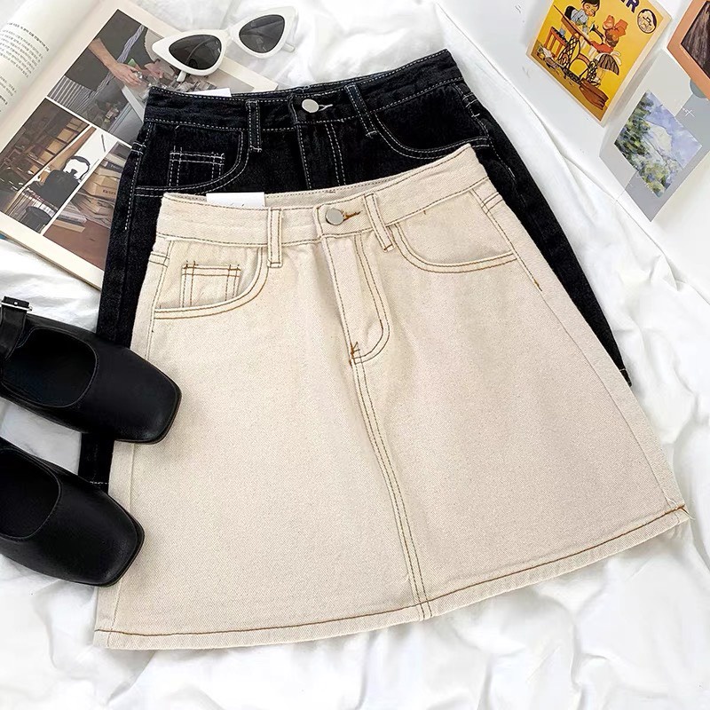 Chân váy kaki 2 lớp kèm quần RUBY Chất kaki có size M và L, chân váy chỉ nổi