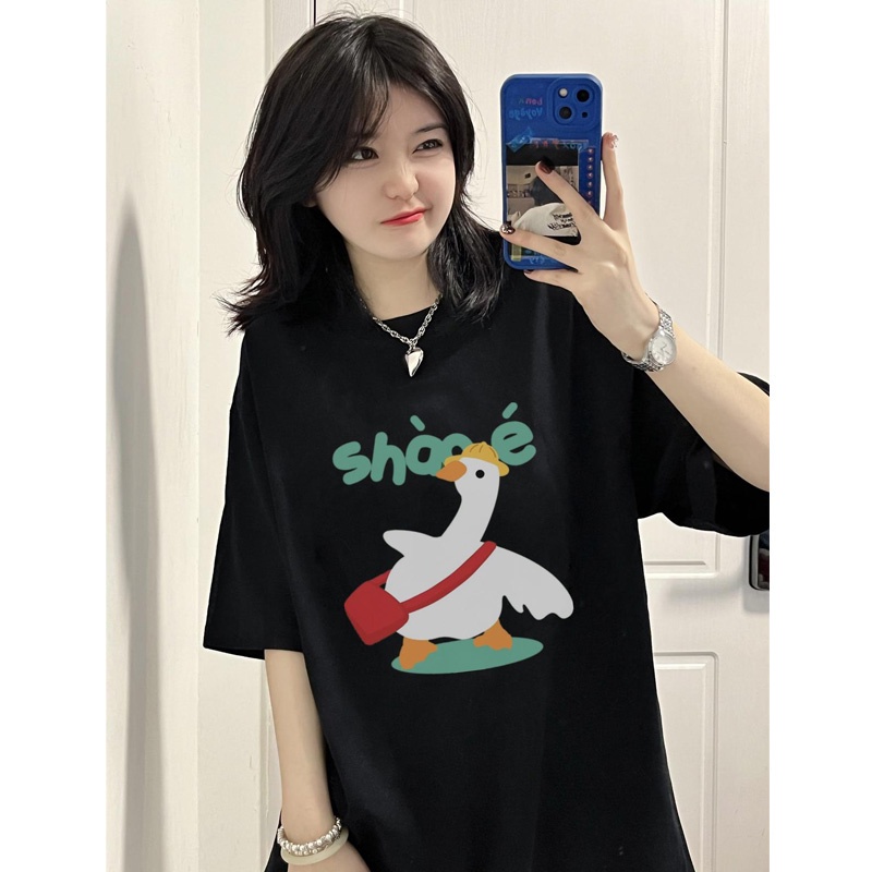 Áo Thun Dài Tay Oversize In Họa Tiết Hoạt Hình Xinh Xắn Theo Phong Cách Hàn Quốc Dành Cho Nữ