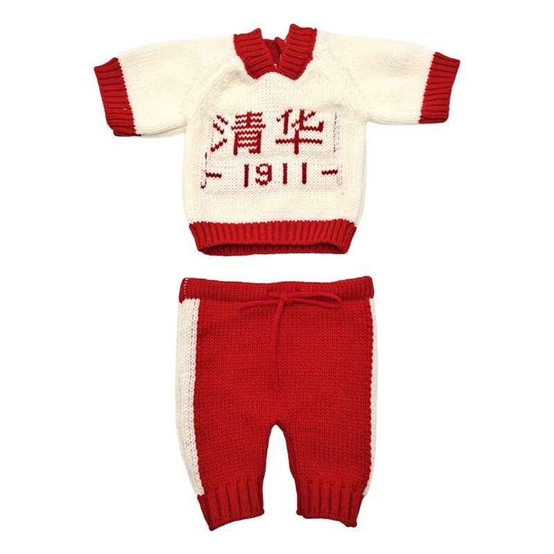Set Đồ 2 Món Gồm Áo Len Móc Tay Ngắn Và Quần Cho Bé Sơ Sinh Chụp Ảnh