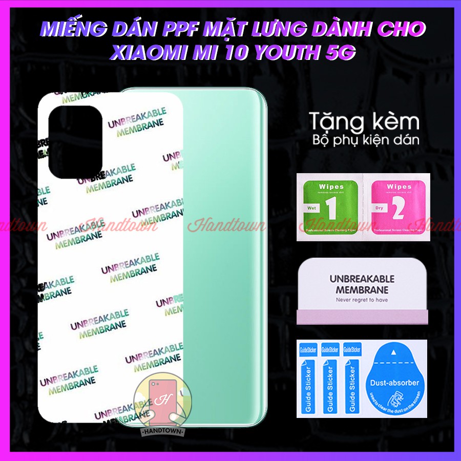 Dán PPF Mặt Lưng Xiaomi Mi 10 Youth 5G Mi 10 Lite 5G Kính Cường Lực Dẻo Vân Cá Sấu / Hiệu Ứng Cầu Vồng / Trong Suốt
