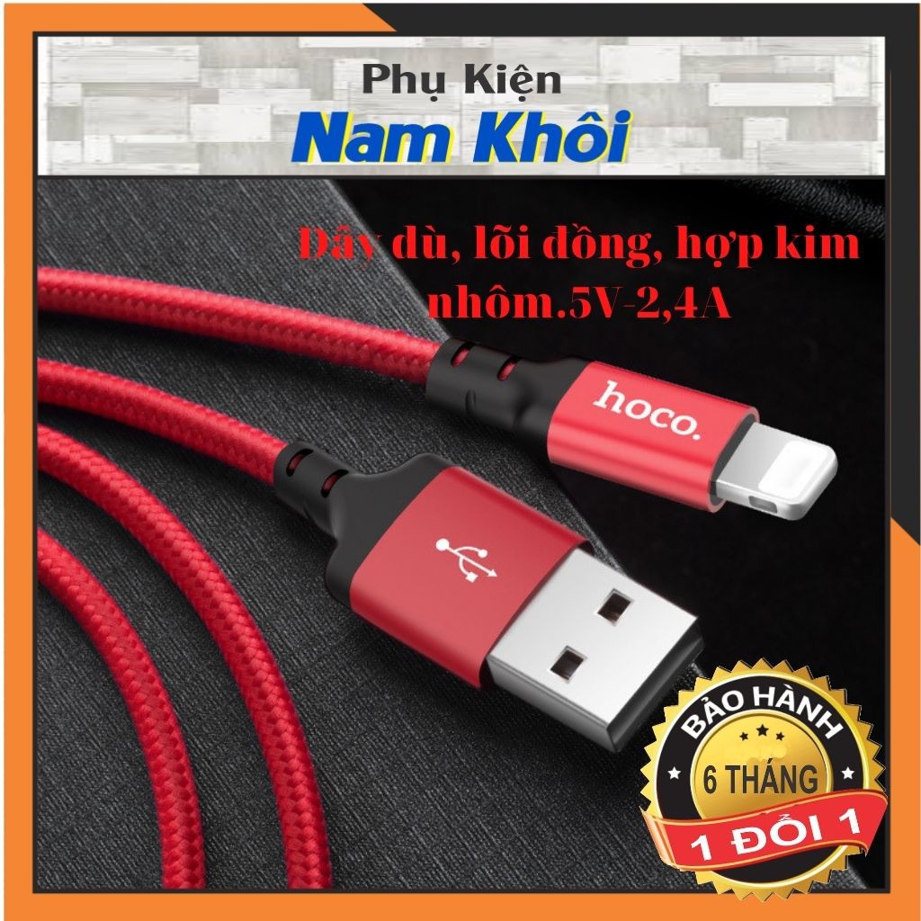 Dây sạc nhanh chính hãng Hoco X14 cho điện thoại iphone/ samsung/ oppo/ xiaomi/ typec/ micro USB/ iOS/ android