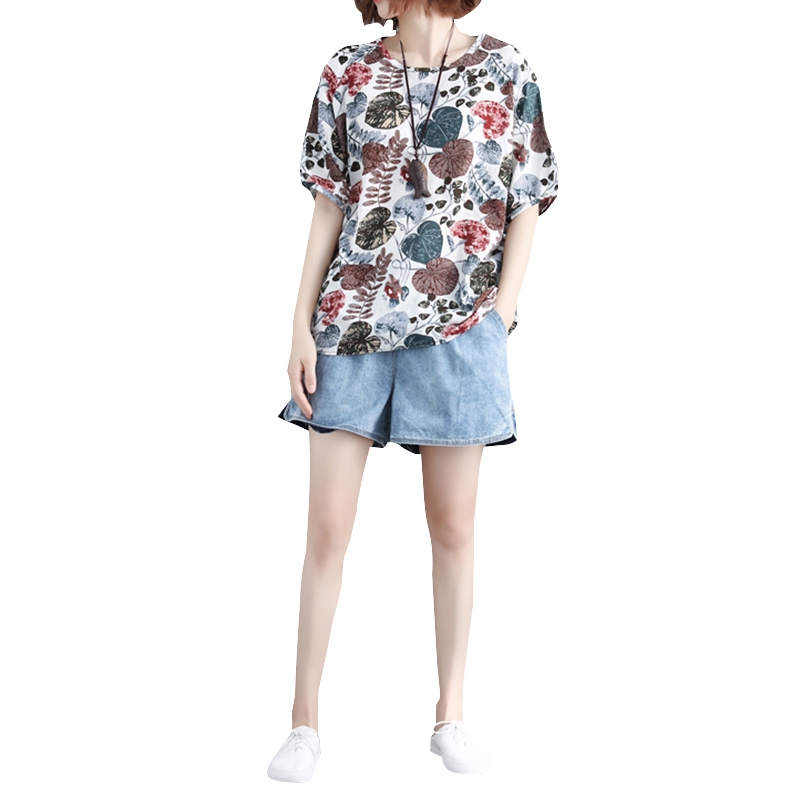 ZANZEA Áo kiểu ngắn tay họa tiết cách điệu thời trang cho nữ | BigBuy360 - bigbuy360.vn