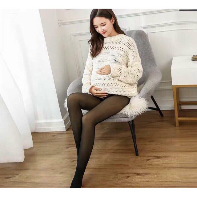 Quần Tất Bầu ❤️FREESHIP❤️ Giảm 20k khi Nhập Mã [MCC 20k ] Quần Tất Bầu SABRIANA Cả Chân Đẹp Lung Linh