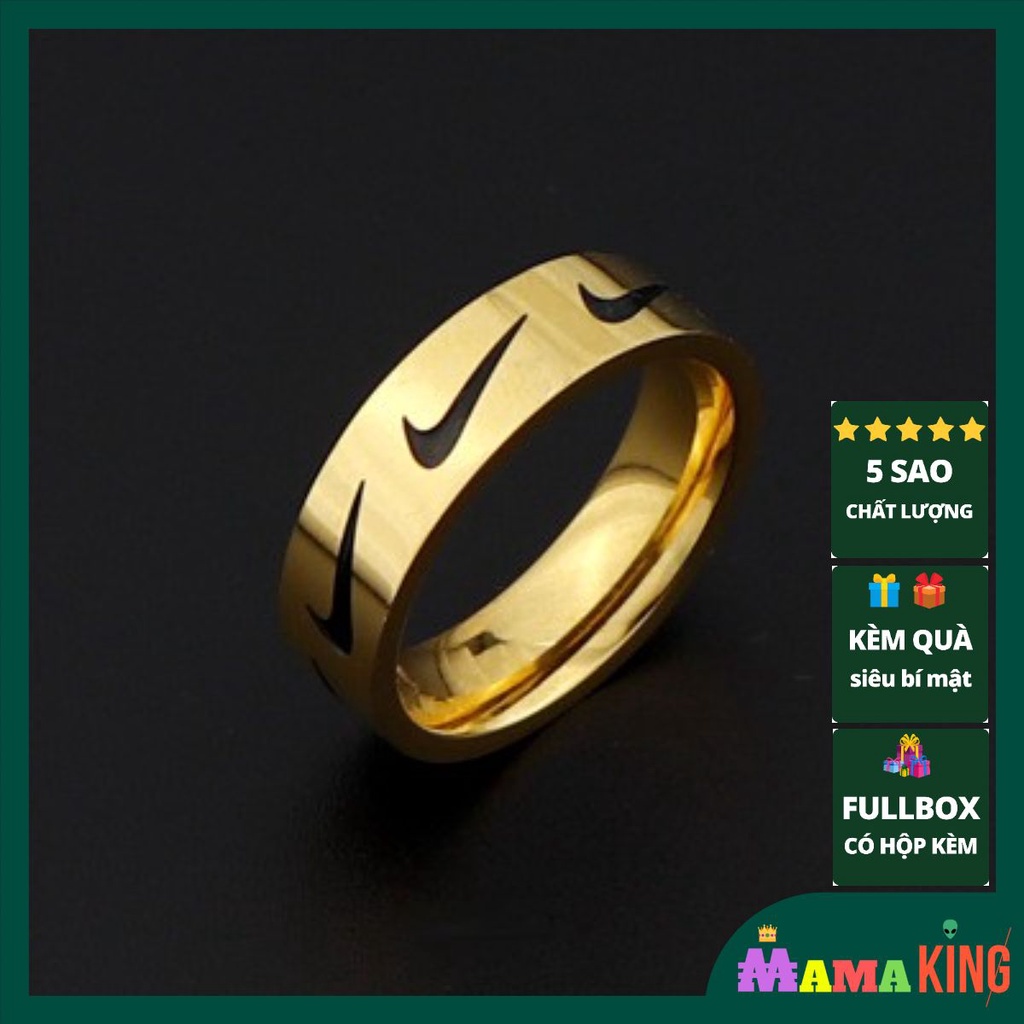 NHẪN NlKE SWOOSH THÉP KHÔNG GỈ BỀN BỈ BẢN TRÒN by MAMA KING