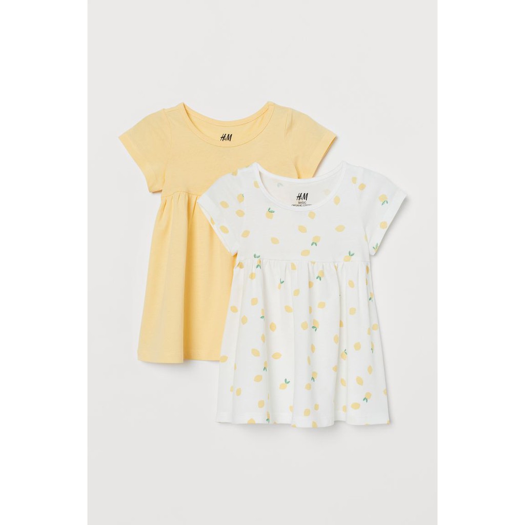 Set 2 váy vàng chanh HM H&amp;M sz 12-18m_hàng chính hãng Mỹ