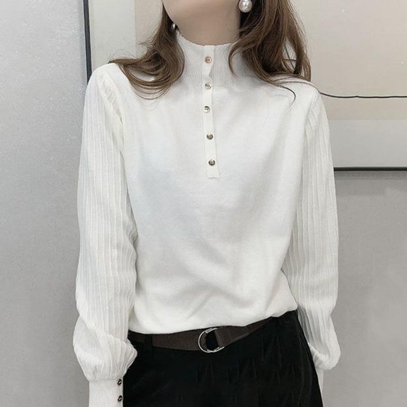 Áo sweater Dệt Kim Mỏng Tay Dài Dáng Rộng Thời Trang Xuân Thu Cho Nữ