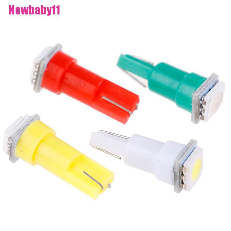 Set 20 Đèn LED T5 5050 1SMD 24V DC Ánh Sáng Trắng / Xanh Lá / Vàng / Đỏ Chuyên Dụng Dành Cho Ô Tô