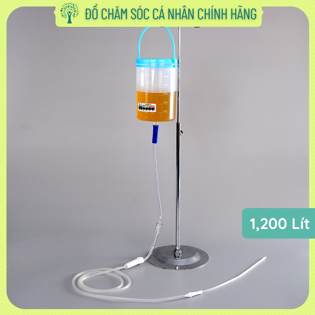 Xô thải độc đại tràng, xô thải độc cà phê, thụt tháo đại tràng coffee enema 1200 ml có bảng căn nhiệt độ XO2