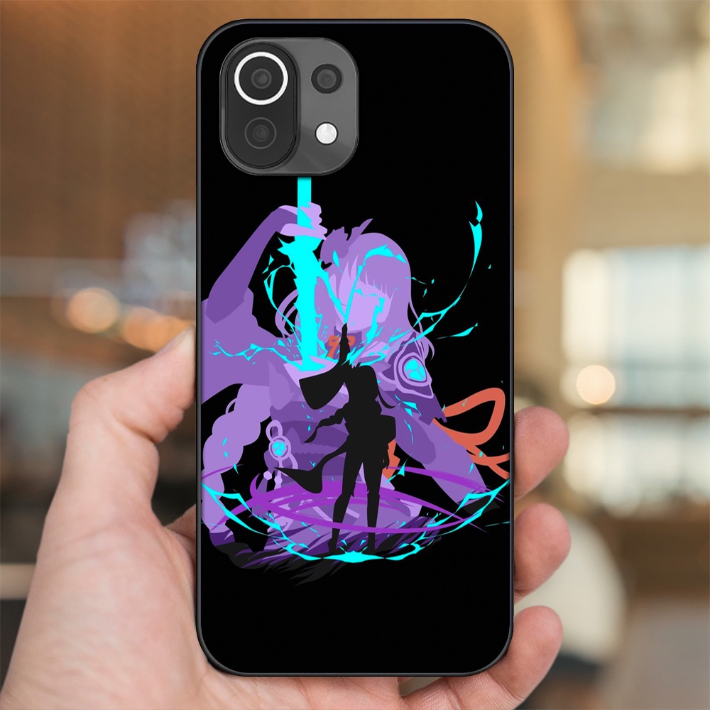 Ốp lưng Xiaomi Mi 11 Lite viền đen in hình Raiden Shogun Genshin Impact