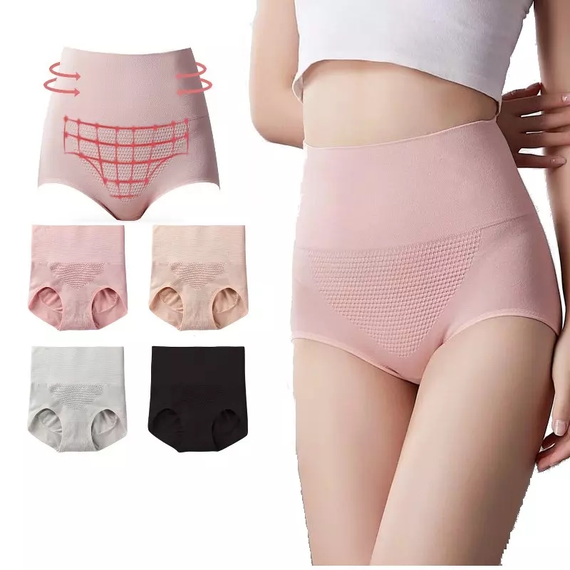 Quần Lót Cotton Không Đường May Lưng Cao Họa Tiết Tổ Ong 3d Gợi Cảm Cho Nữ