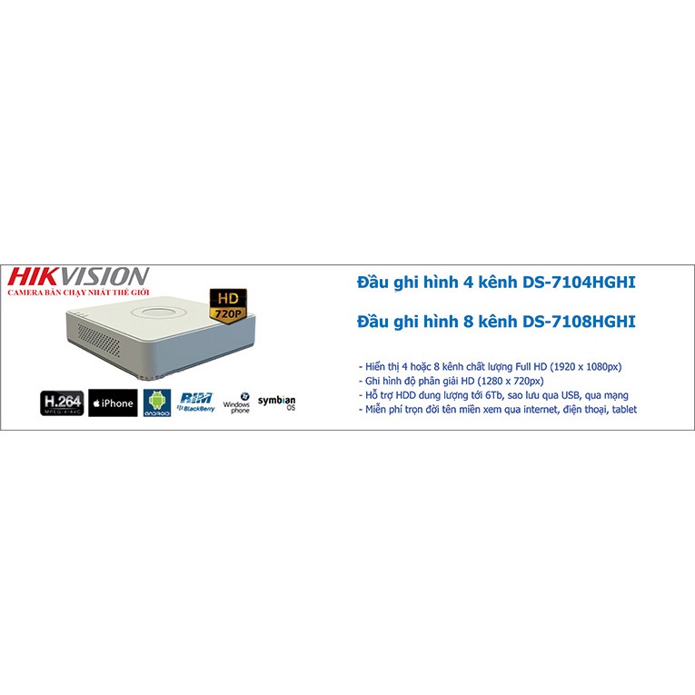 Trọn bộ 1 đến 4 camera hikvision chất lượng full hd 1080n