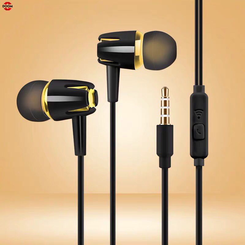 Siêu Bass Trong-Tai Nghe Chụp Tai Stereo Tai Nghe Có Dây Kèm Mic Tai Nghe Nhạc Điện Thoại Di Động 【Doom】