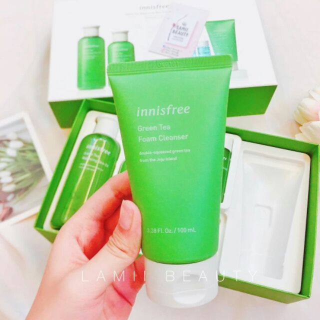 SET DƯỠNG DA TRÀ XANH&lt;br&gt;INNISFREE GREEN TEA BALANCING SKIN CARE TRIO SET EX