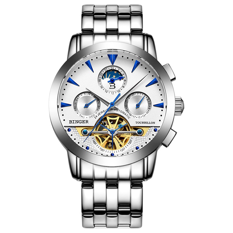 Đồng hồ cơ nam chronograph Binger