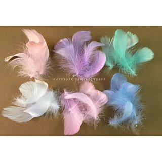 Lông ngỗng nhuộm màu ,dùng trang trí dreamcatche, decor chụpảnh [nguyên liệu handmade, phụ liệu thủ công]