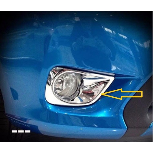 Ốp đèn Gầm, ốp đèn Sương mù Vios 2018-2017-2015-2014 mạ Crom, Trước, Op den, op vien den