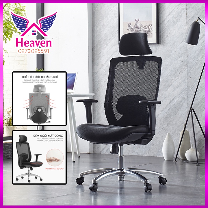 Ghế xoay văn phòng công thái học Ergonomic cao cấp hỗ trợ thắt lưng, ghế làm việc thông minh M085 điều chỉnh nệm lưng