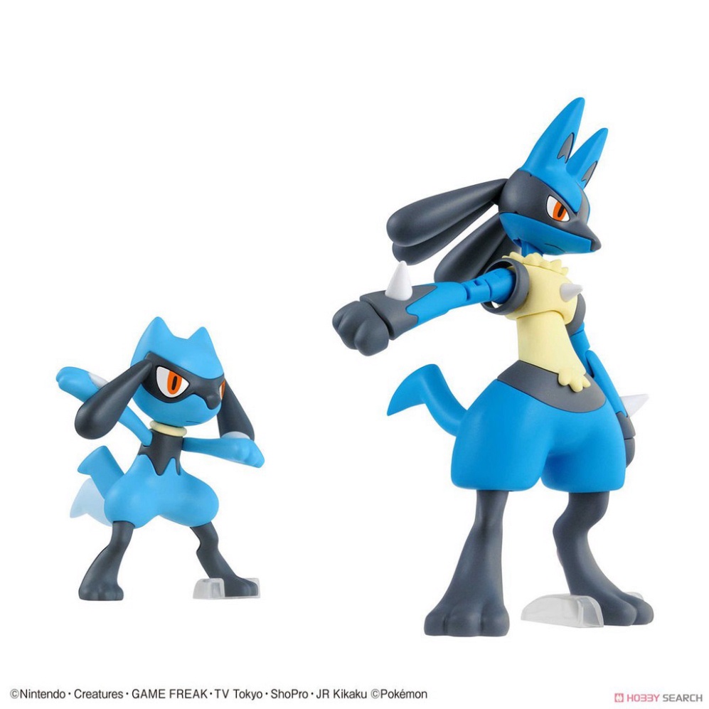 Mô Hình Lắp Ráp POKEMON RIOLU LUCARIO Evolution Pokepla 44 Collection Bandai Figure Rise Standard Đồ Chơi Anime Nhật - H