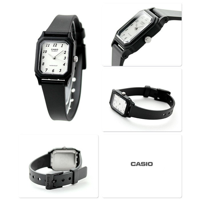 Đồng hồ nữ Casio LQ-142-7BDF Chính hãng - Chống nước - Dây nhựa đen mặt trắng- bảo h