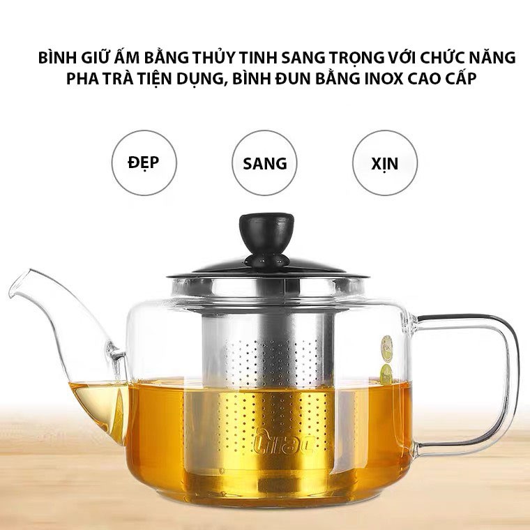 [CHÍNH HÃNG] Cây nước nóng VAMIA bình hút, thông minh, kết hợp bàn trà, giữ ấm 55°C, đun sôi 100°C - Phiên bản mới!