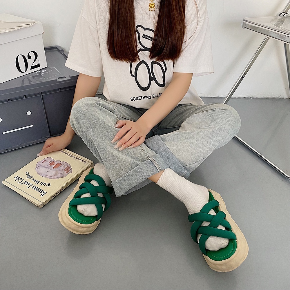 Dép Nữ Bánh Mì 2 Quai Chéo Đế Cao Mẫu Mới Hot Trend2022 CAMSTORE H3 - ℂ𝔸𝕄𝕊𝕋𝕆ℝ𝔼