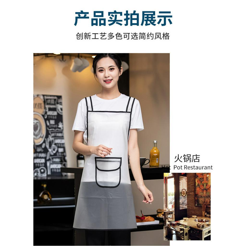 Tạp dề trong suốt chấm thấm nước