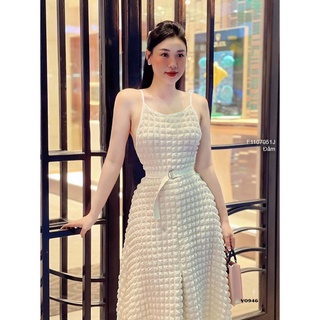 Đầm xòe xốp ô 2 dây kèm nịt siêu thời trang!