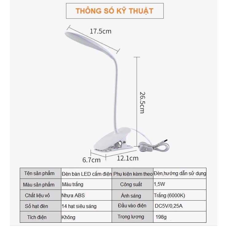 ĐÈN BÀN LED CHỐNG CẬN THỊ GM ( WS - 6025 )