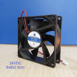 Quạt tản nhiệt 24V 8x8x2.5cm - Quạt làm mát máy hàn và các thiết bị điện tử khác