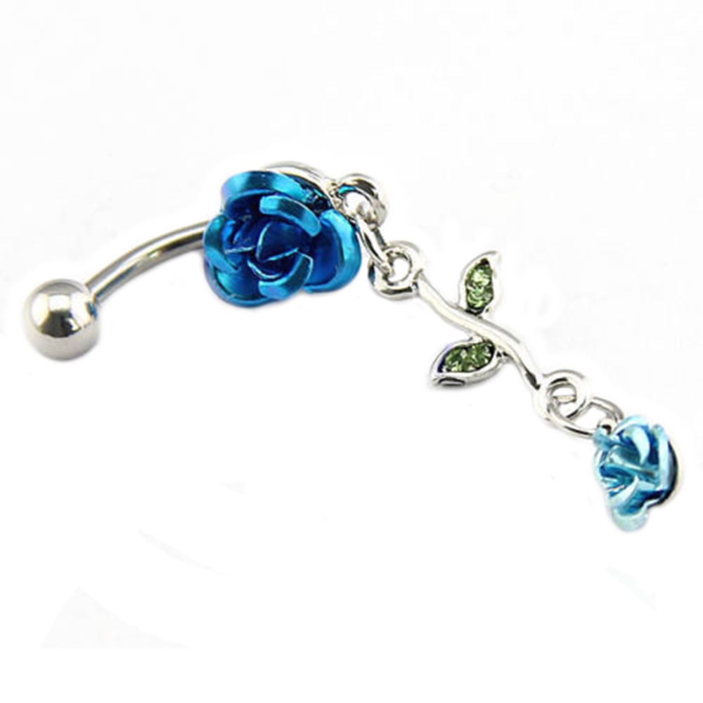 Khuyên rốn kiểu dáng hoa hồng độc đáo thời trang dành cho nữ