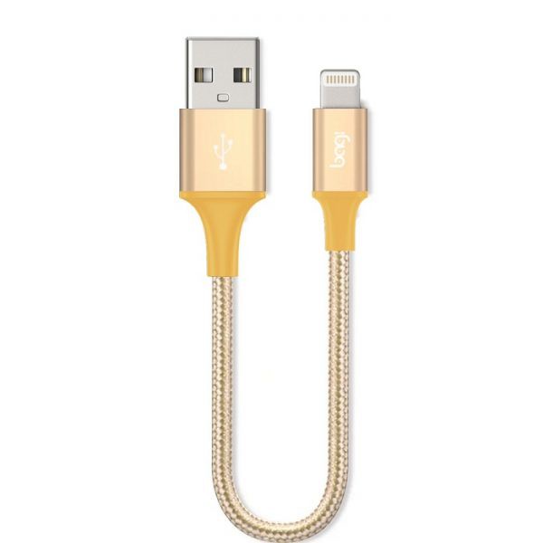 (20cm) Cáp dù sạc nhanh Lightning Bagi dài 20cm IS20 dùng cho sạc dự phòng, iphone 5 trở lên, ipad, ipod