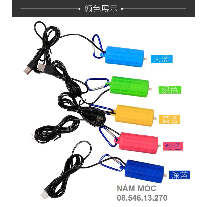 Máy Sủi Mini Kết Nối USB | Oxy Cho Bể Cá Cảnh Siêu Êm, Tiện Lợi