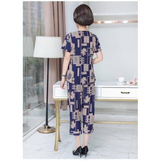 Bộ mặc nhà thun lạnh trung niên