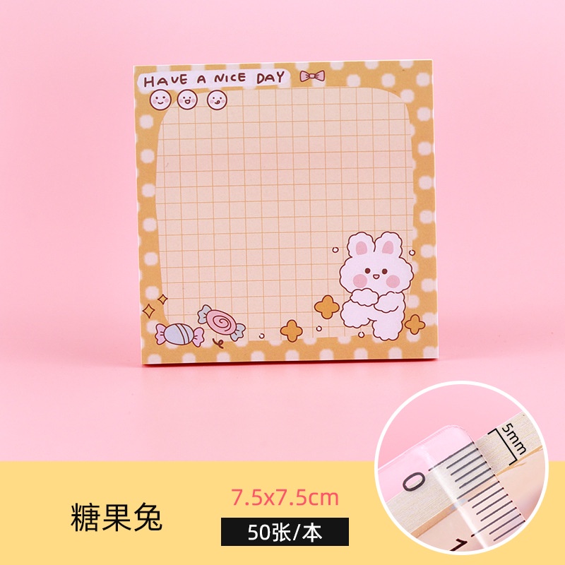 Giấy note ghi chú hình thỏ dễ thương có keo dán