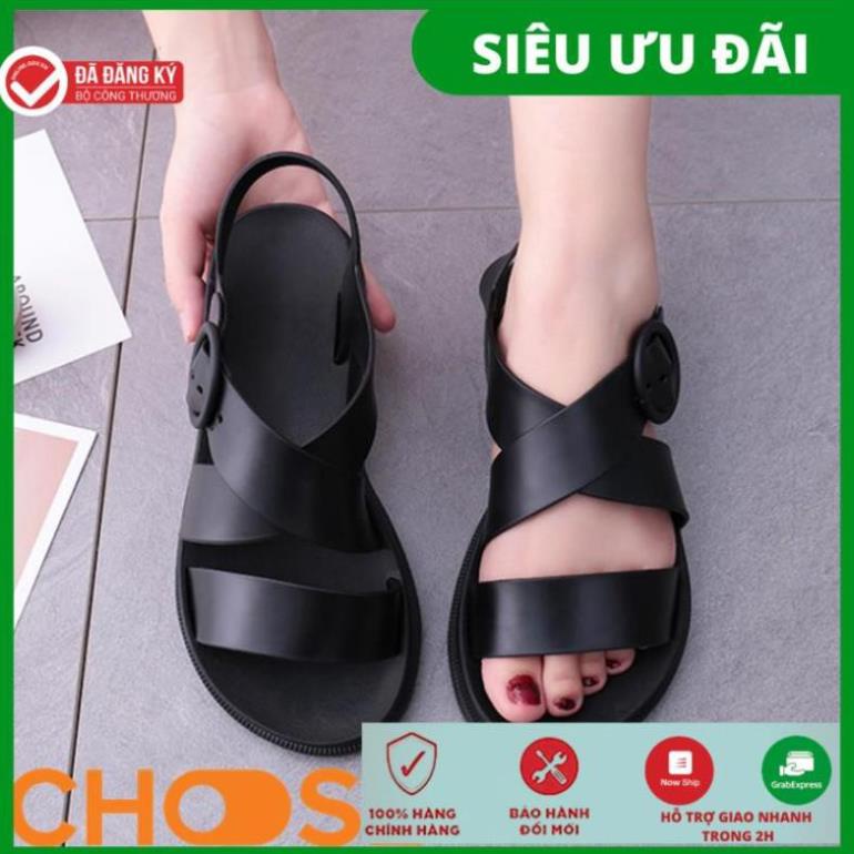 Giày Nữ Choose GIÁ RẺ Sandal CHỐNG NƯỚC Cao Su Quai Chéo