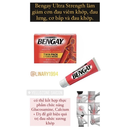 Kem xoa bóp giảm đau nhức Bengay Ultra Strength