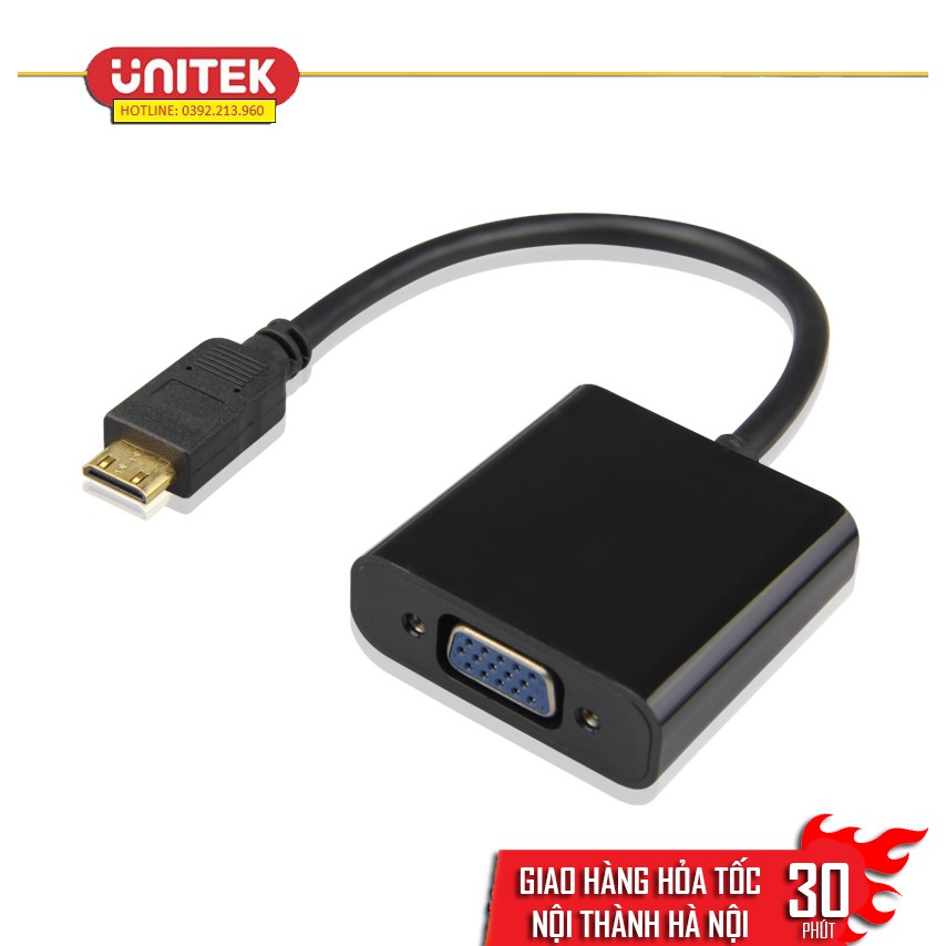 Cáp chuyển mini HDMI to VGA có âm thanh