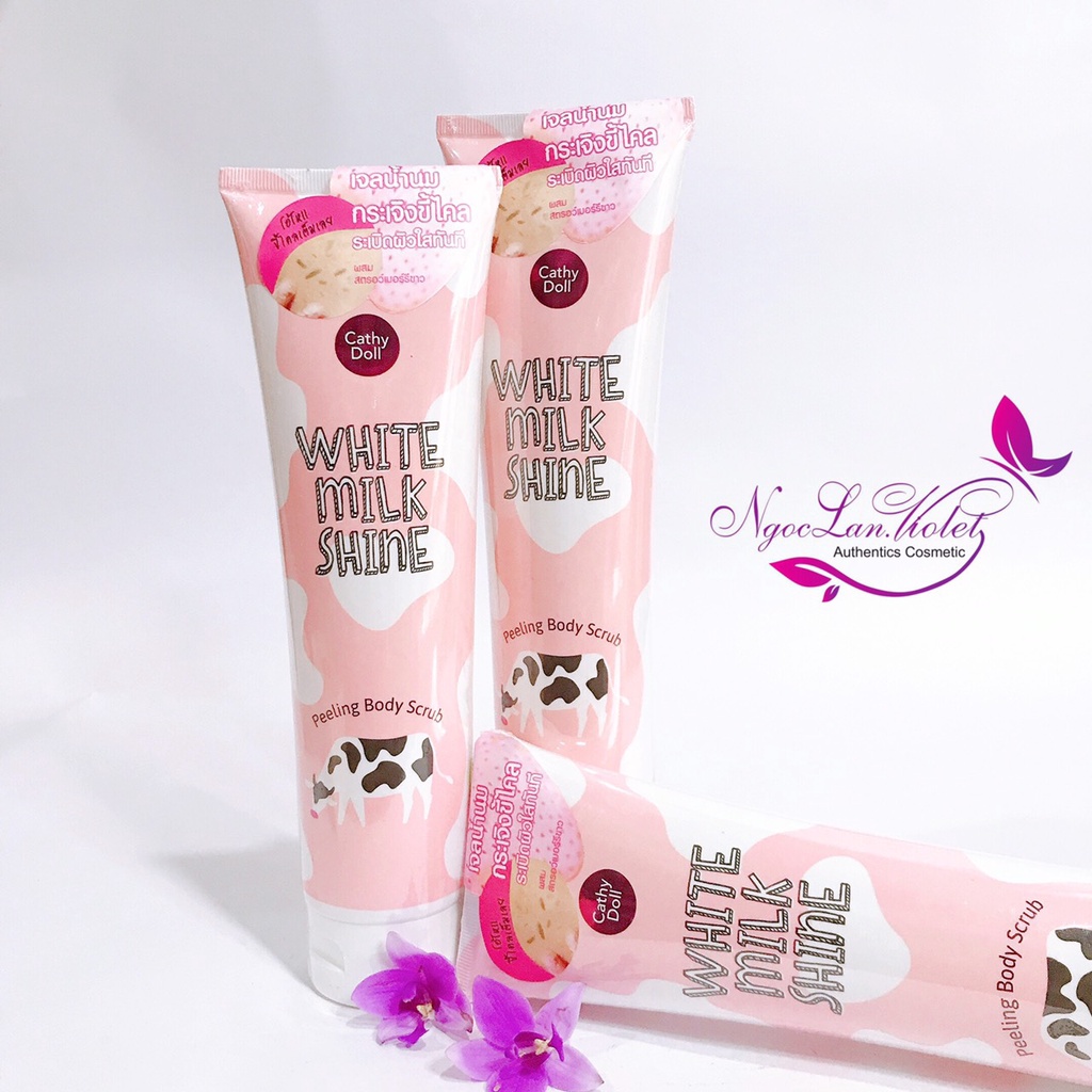 [Auth - Date Mới] TẨY TẾ BÀO CHẾT TOÀN THÂN SỮA BÒ CATHY DOLL WHITE MILK SHINE PEELING BODY SCRUB - 320ML