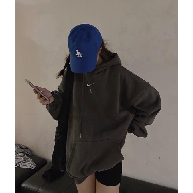 Áo Hoodie Basic Ni-ke Nhiều Màu Unisex Nam Nữ, Nỉ Mũ 2 Lớp Tay Bồng Form Rộng Hai Lớp Chuẩn Ảnh( Hàng Sẵn)