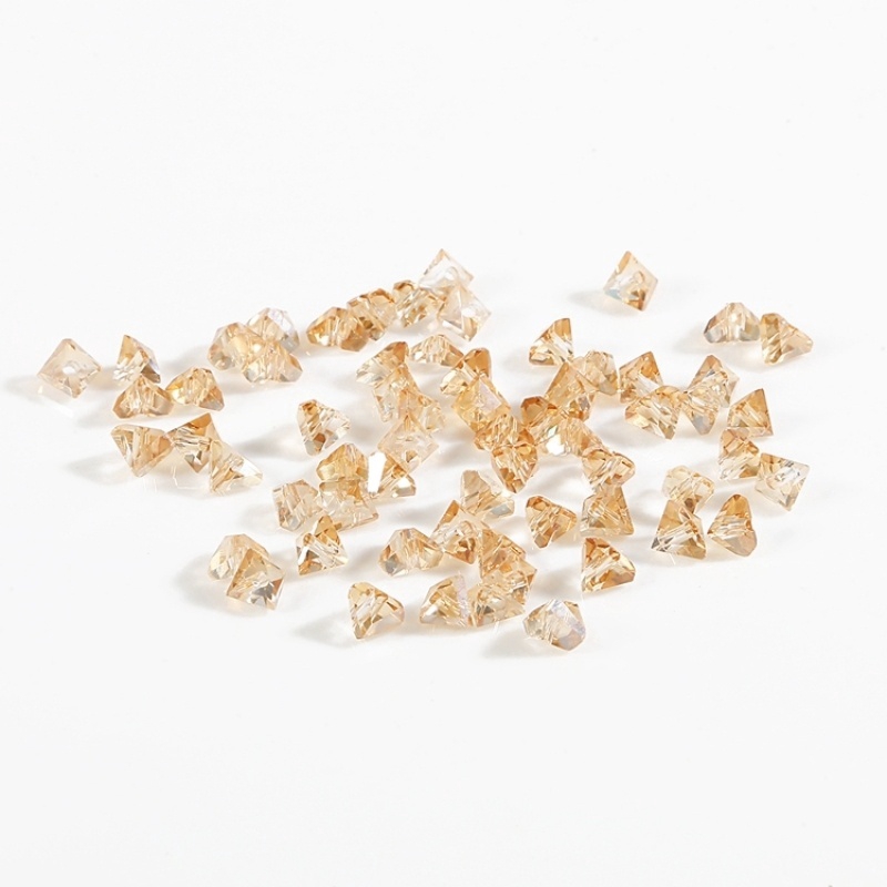 Bộ 20 hạt làm đồ trang sức màu trơn thời trang 5x6mm DIY