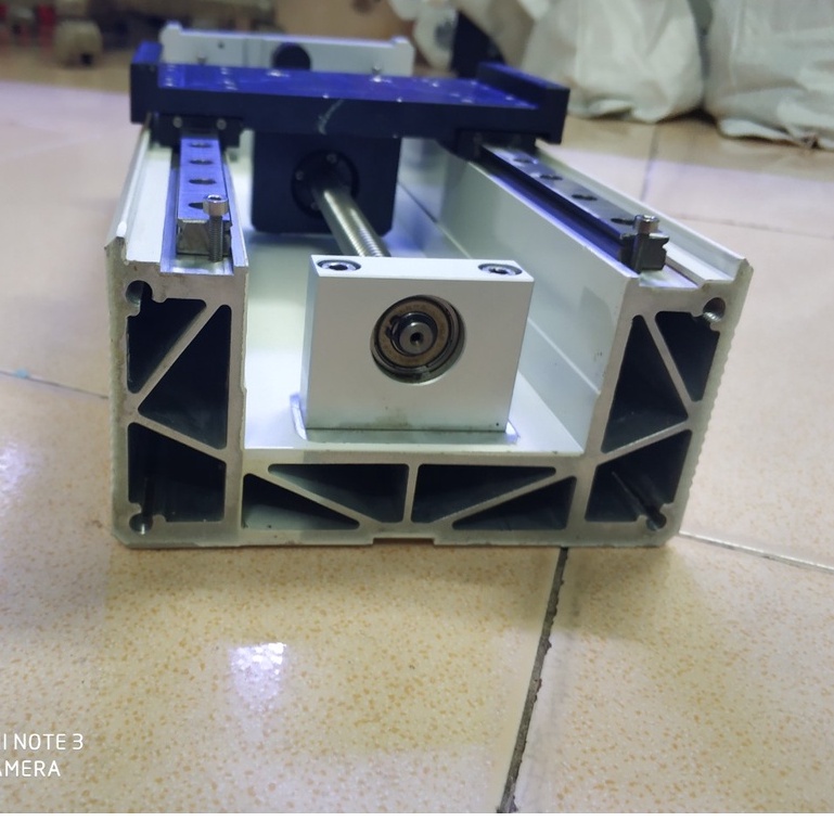 Combo vitme + ray trượt khung nhôm định hình + hộp số giảm tốc, bước 12