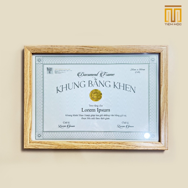 Khung hình treo tường Tiệm Mộc - viền mỏng - Mặt Mica trong suốt 20x30cm/25x35cm/30x40cm