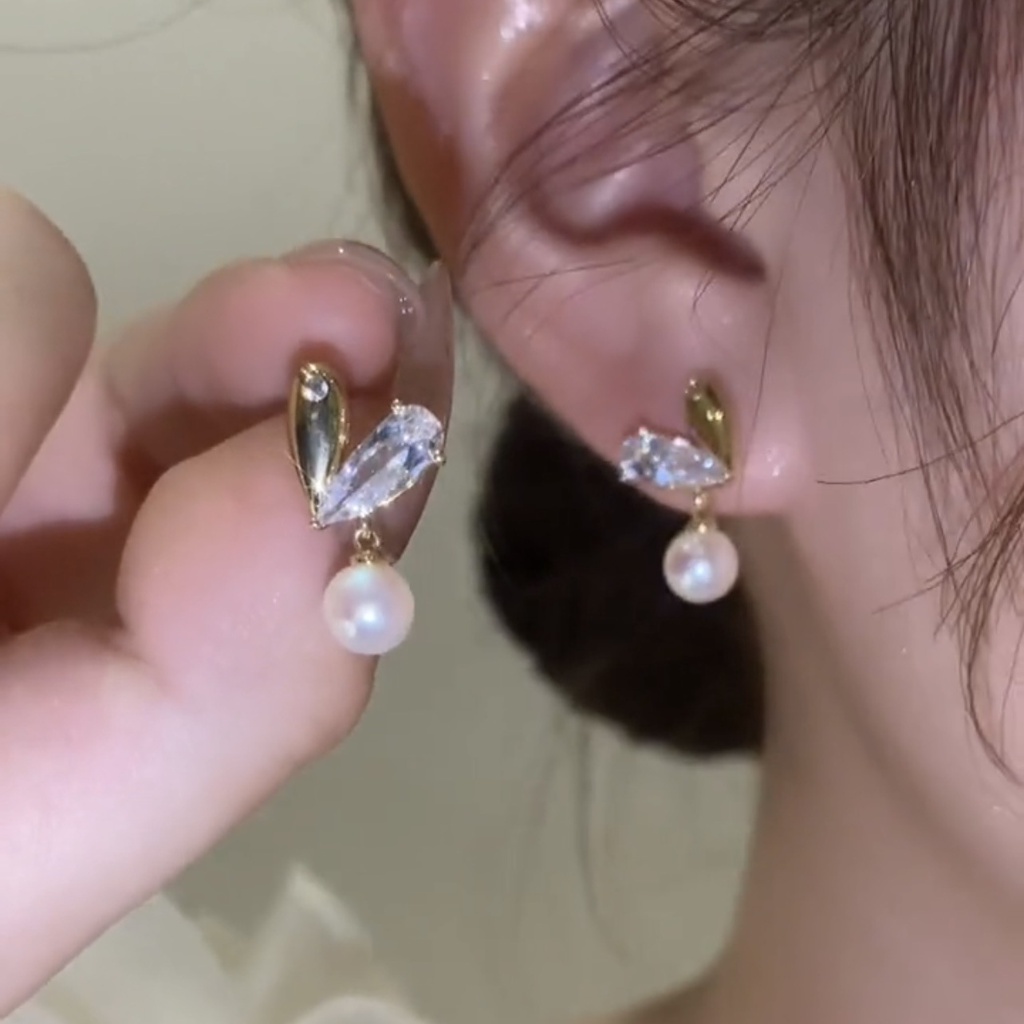 Bông Tai Mạ Bạc 925 Hình Nàng Tiên Cá Đính Hạt Nhiều Màu Sắc Thời Trang 2022