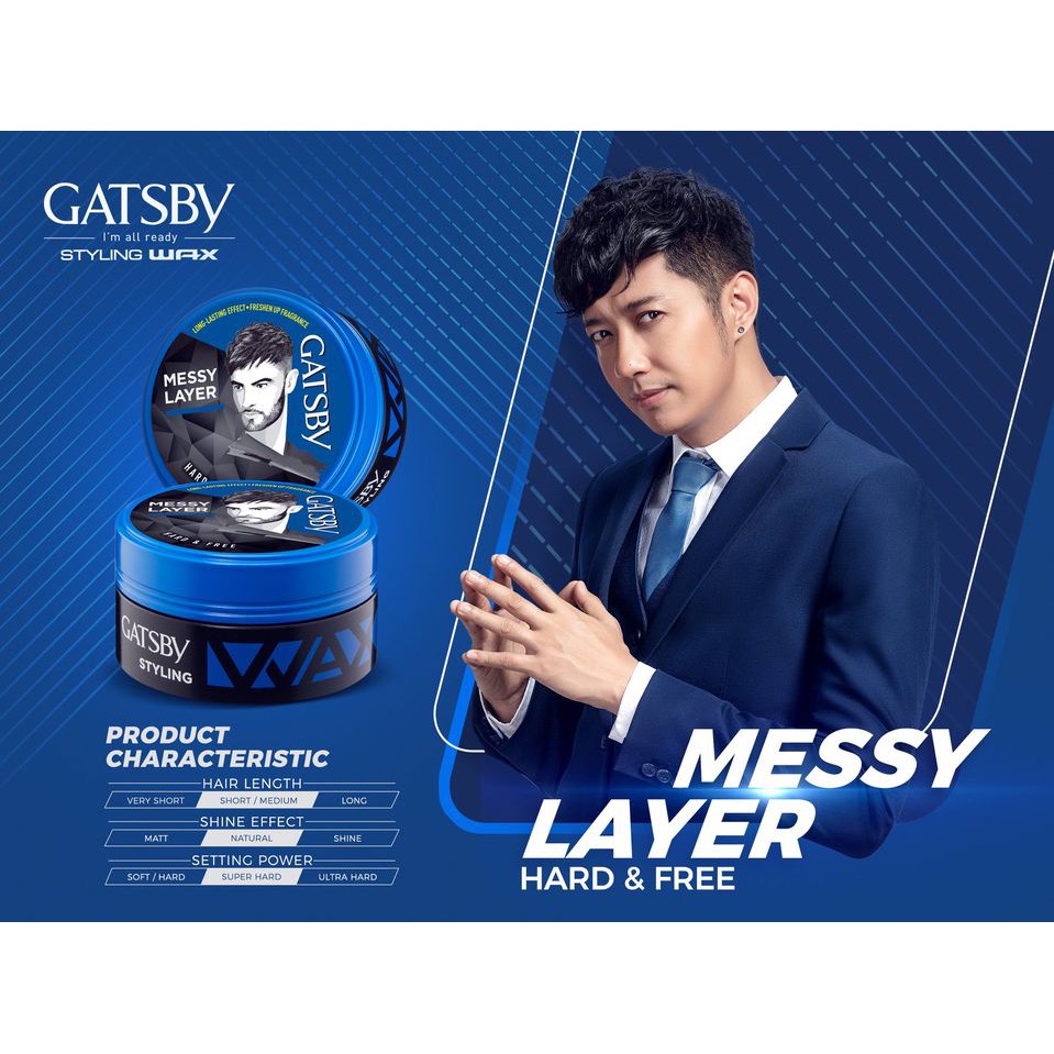 Sáp tạo kiểu tóc Gatsby Messy Layer 75g