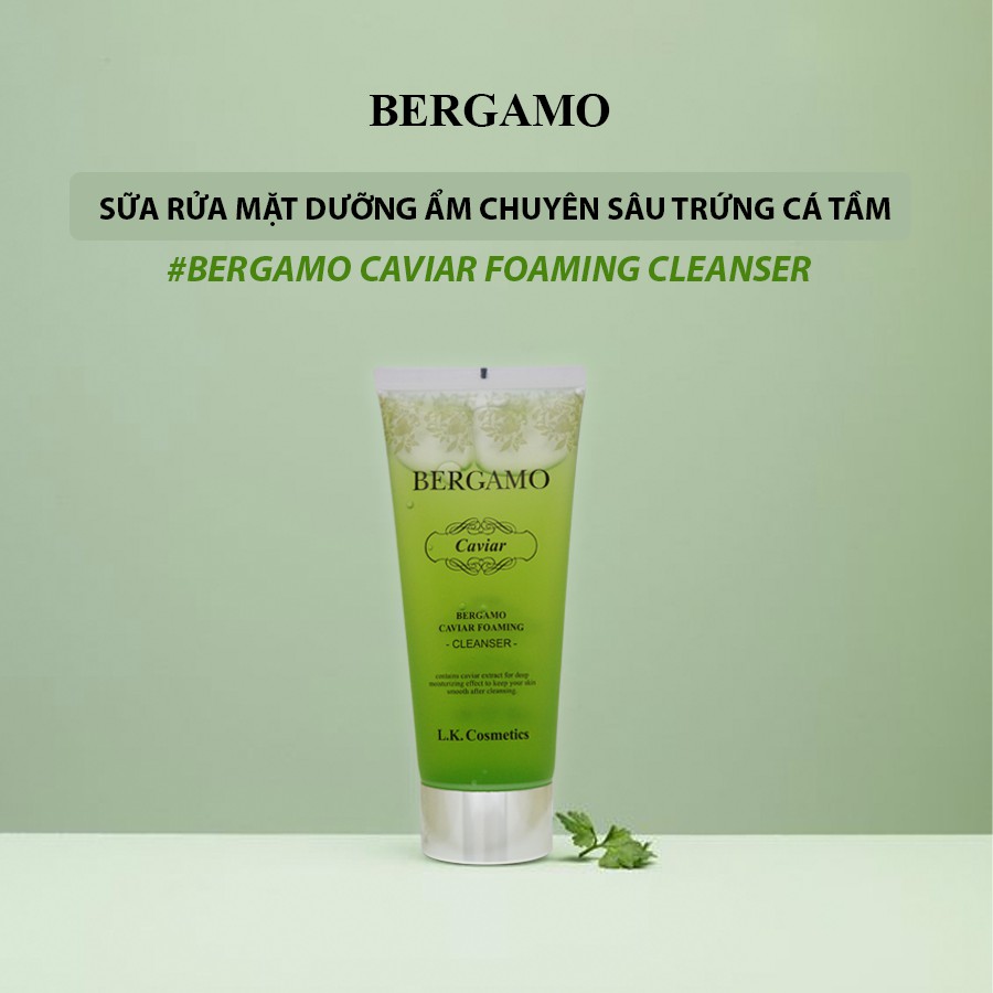 [Auth Hàn] Sữa Rửa Mặt Bergamo Caviar Chiết Xuất Trứng Cá Tầm - Có Tem Phụ & Chứng Nhận An Toàn