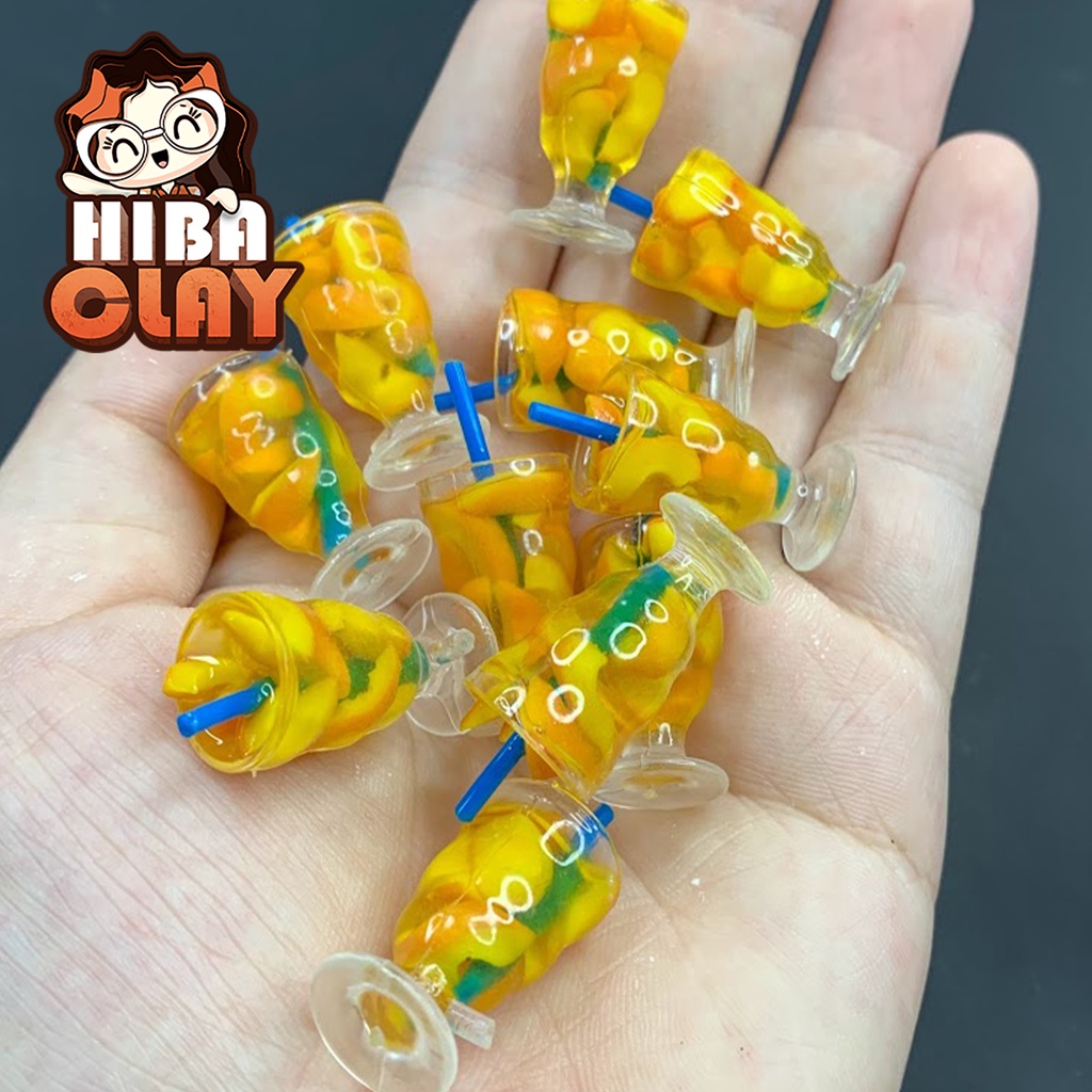 Mua Cốc trà Đào minifood, đồ ăn tí hon, đồ ăn mini mô hình cho búp bê ...