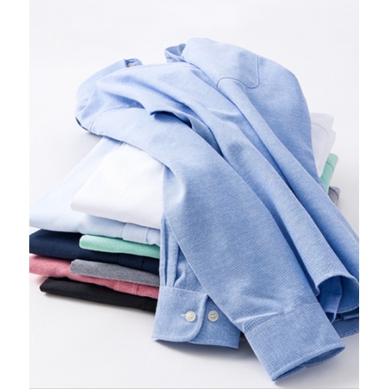 Áo sơ mi nam dài tay màu vàng vải cotton